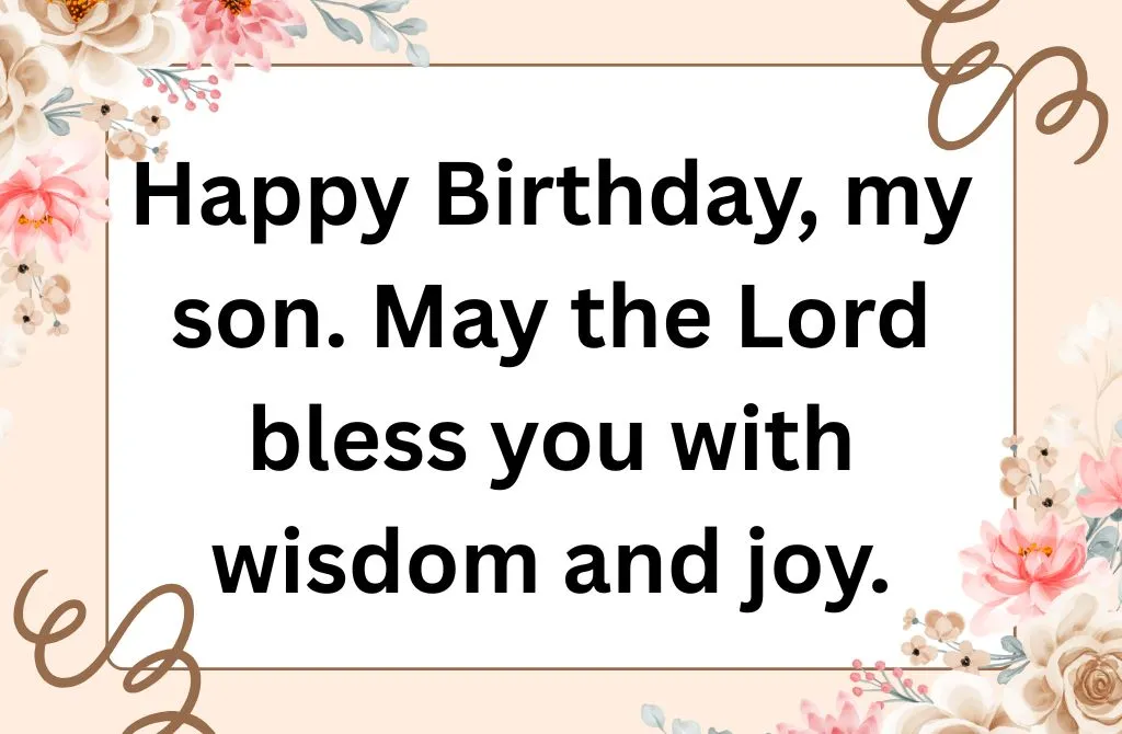 Religious Birthday Blessings for Son