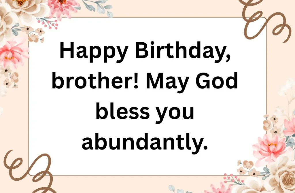 Religious Birthday Wishes for Brother
