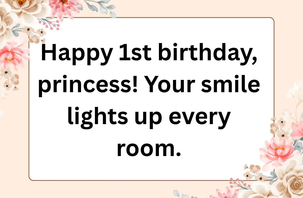 Sweet First Birthday Wishes for Baby Girl