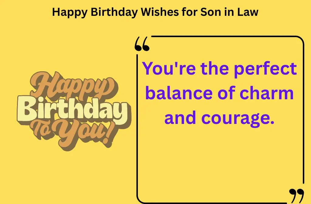 Happy Birthday Wishes for Son in Law