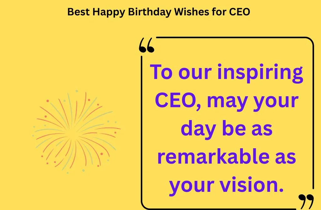 Best Happy Birthday Wishes for CEO