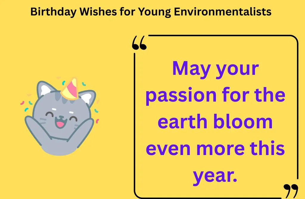 Birthday Wishes for Young Environmentalists