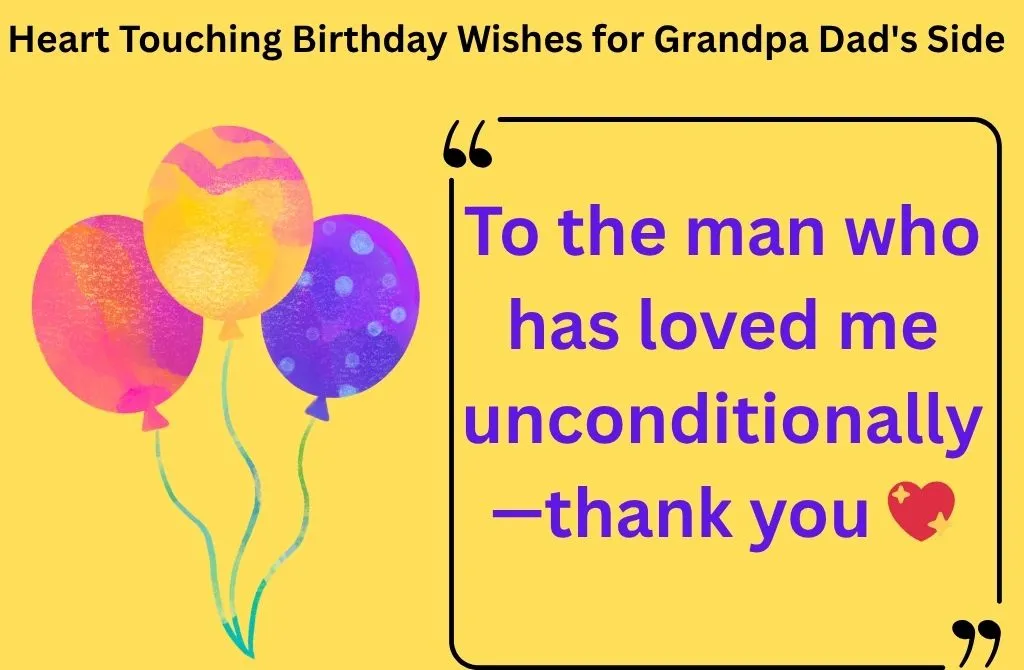Heart Touching Birthday Wishes for Grandpa Dad's Side