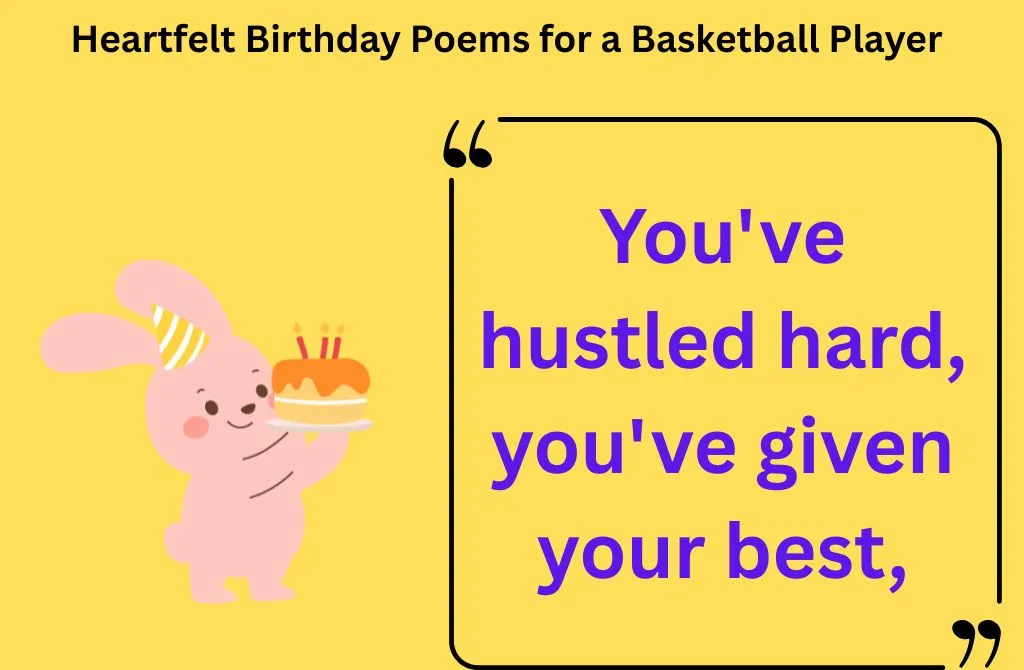 Heartfelt Birthday Poems for a Basketball Player