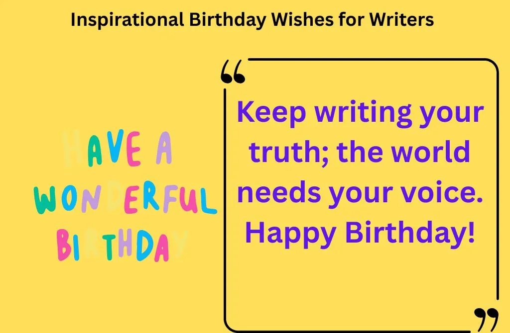 Inspirational Birthday Wishes for Writers