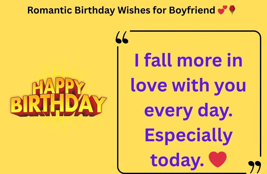 Romantic Birthday Wishes for Boyfriend