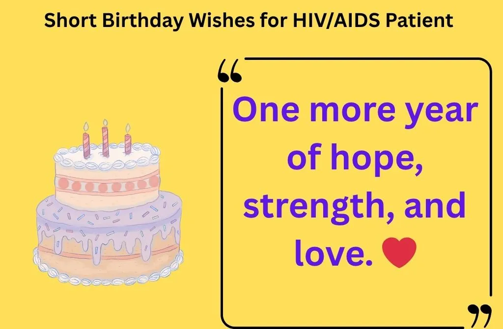 Short Birthday Wishes for HIV/AIDS Patient